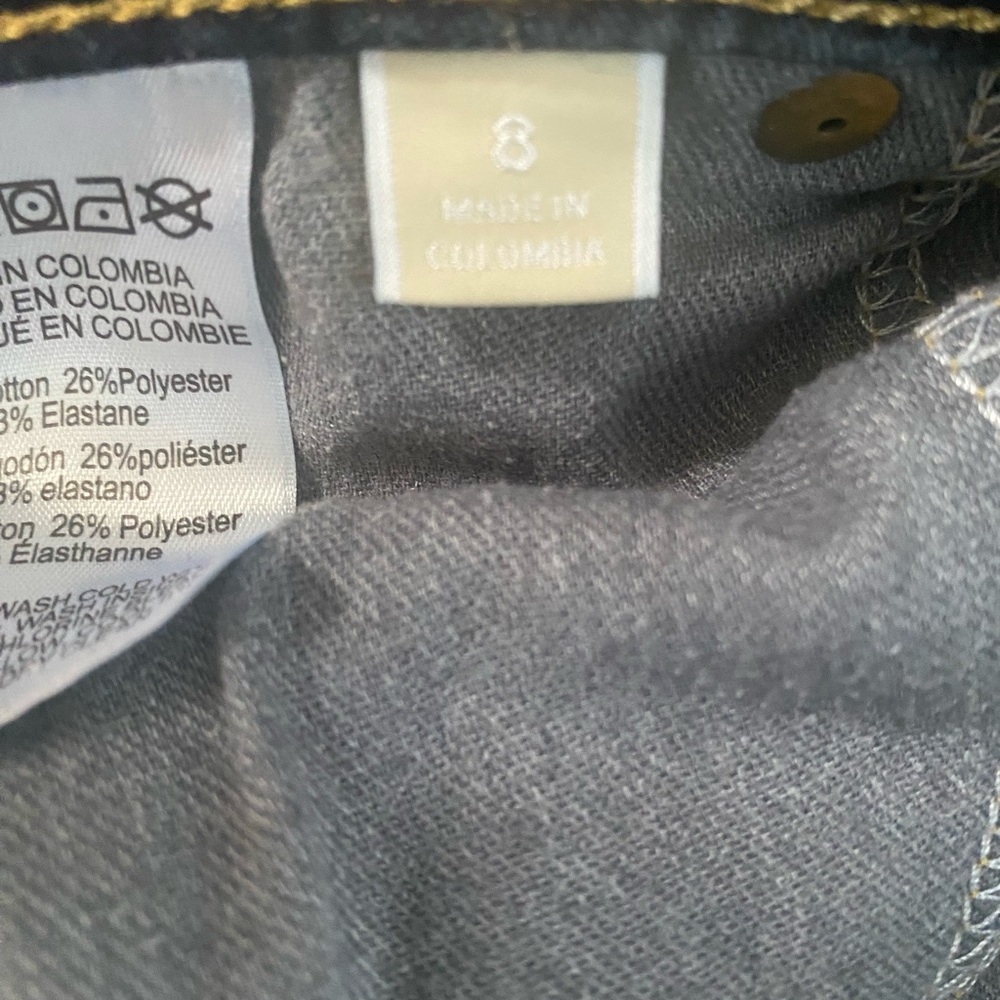 Micheal Kors Izzy Skinny Leg Mid-Rise Denim Dark Blue Jeans - Picture 9 of 9